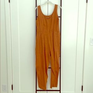 Black Crane linen coverall / jumpsuit